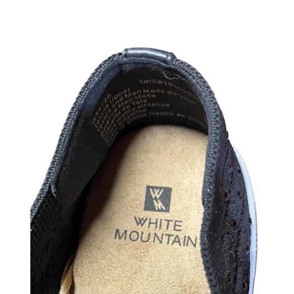White Mountain Knit Stretch Bling Sneakers - New with Tags! 9 Black - Picture 8 of 12